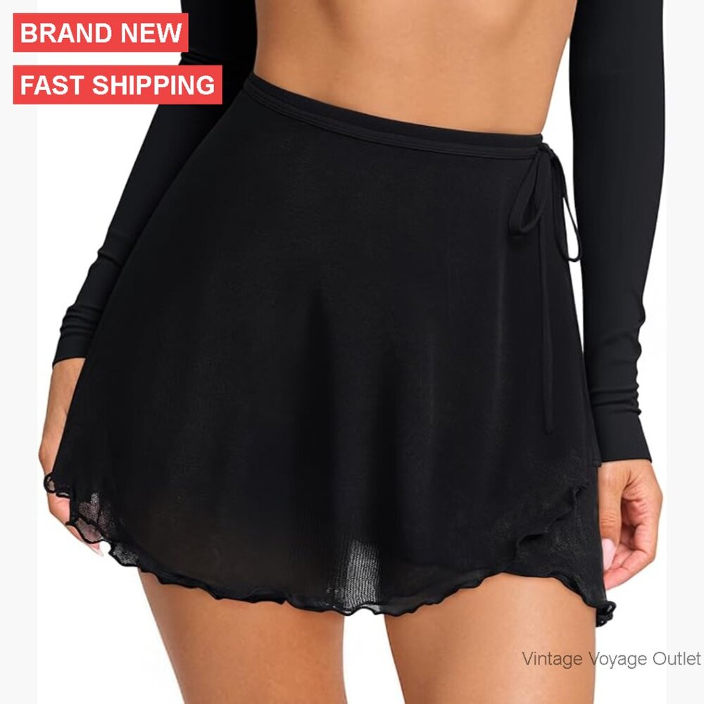High Waisted Mesh Tennis Skirt with Pockets Built-in Shorts Athletic
